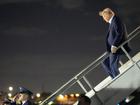 Donald Trump has arrived in Miami after addressing reporters travelling with him on Air Force One. (AP PHOTO)