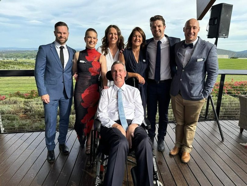 Neale Daniher with his family after being named Australian of the Year.