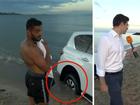 A tourist has ended up with his rented $89,000 Nissan Patrol half submerged on Elwood Beach on Australia Day weekend.