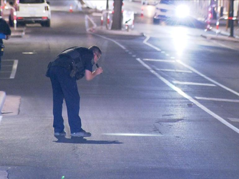 A man was allegedly assaulted in the main street of Gawler by a man armed with a machete on Monday morning.