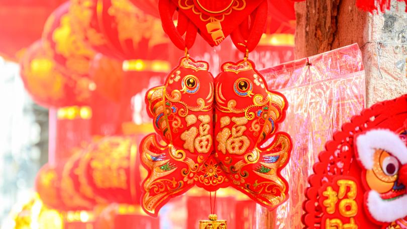 Festive Lunar New Year decorations are popping up across Australia as the celebration approaches.