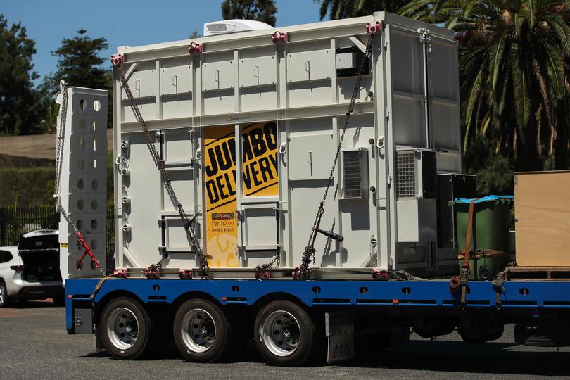 Perth Zoo's female Asian Elephant, Permai, leaves the zoo for the last time today. She is being transported to Monarto Safari Park.