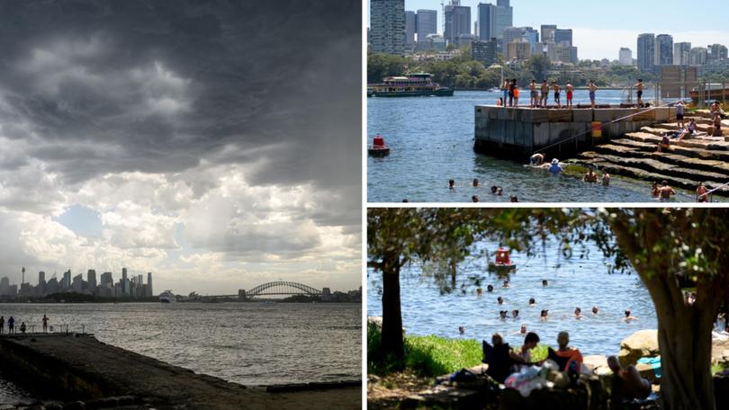 Parts of the east coast have sweltered through heatwave temperatures above 40C, with a storm rolling in during the afternoon.