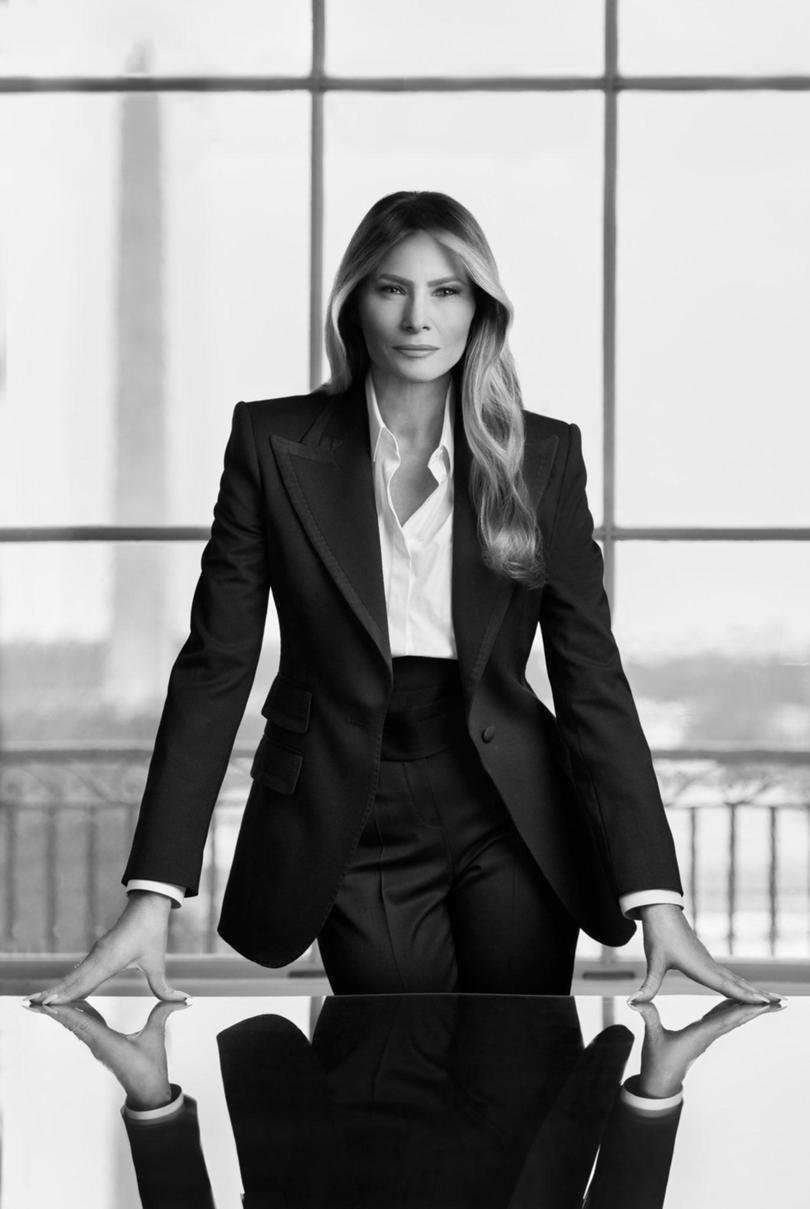 Melania Trump revealed her official White House portrait on Monday and it shows a powerful image of a first lady in control. 