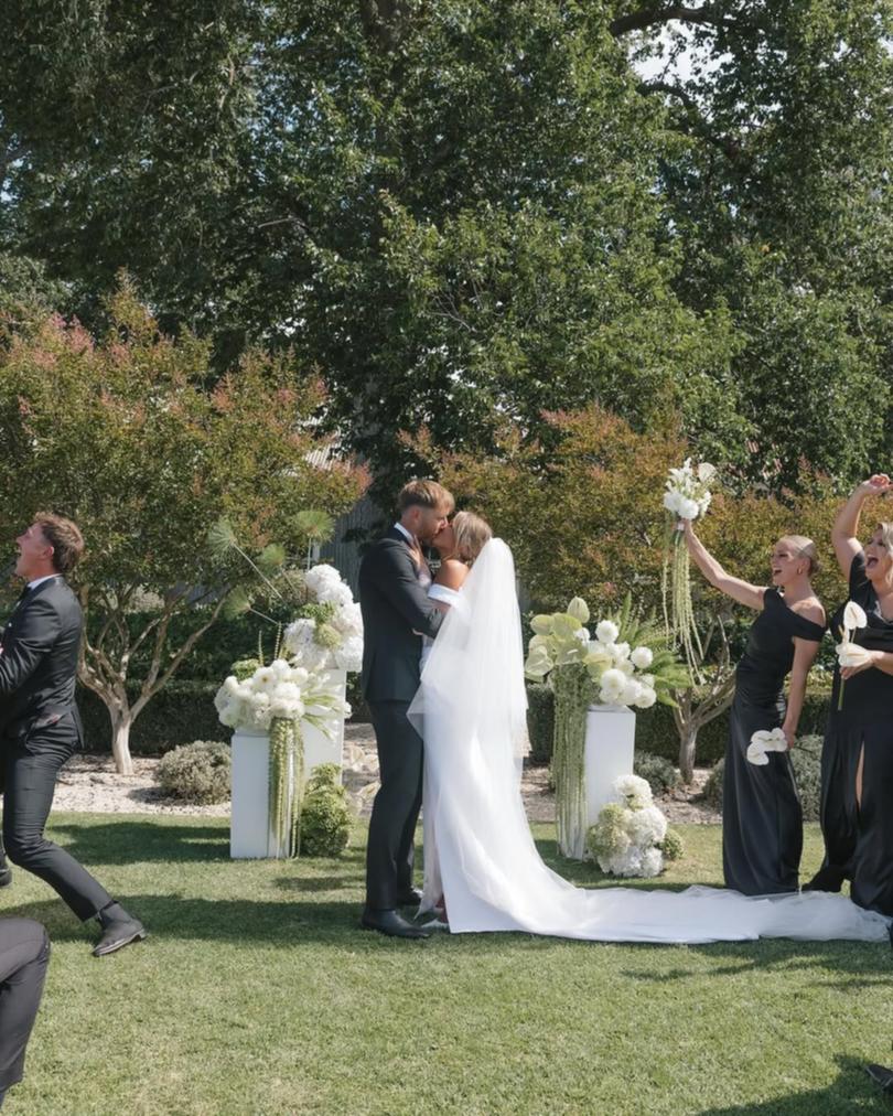 The couple shared a series of photos of the magical day. 