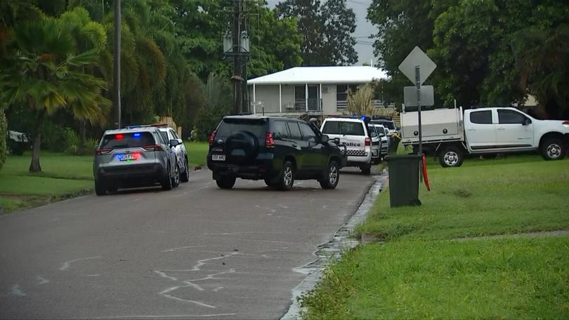 A man is fighting for his life after being shot by police in Townsville. 