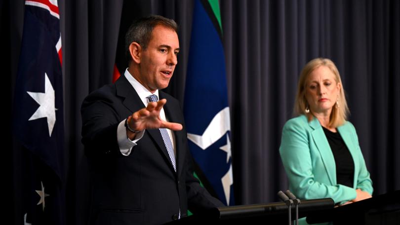 Australian Treasurer Jim Chalmers and Australian Finance Minister Katy Gallagher.