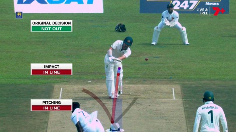 Sri Lanka did not use the DRS when the ball hit Travis Head on the pads in the first innings.