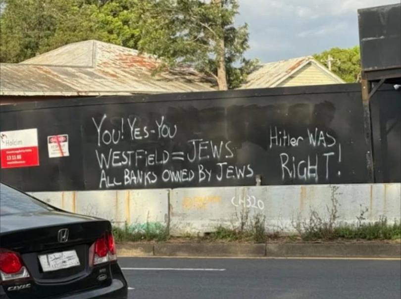 Anti-Semitic graffiti in Arncliffe, Sydney.