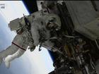 NASA's two stuck astronauts cleaned the outside of the International Space Station. (AP PHOTO)