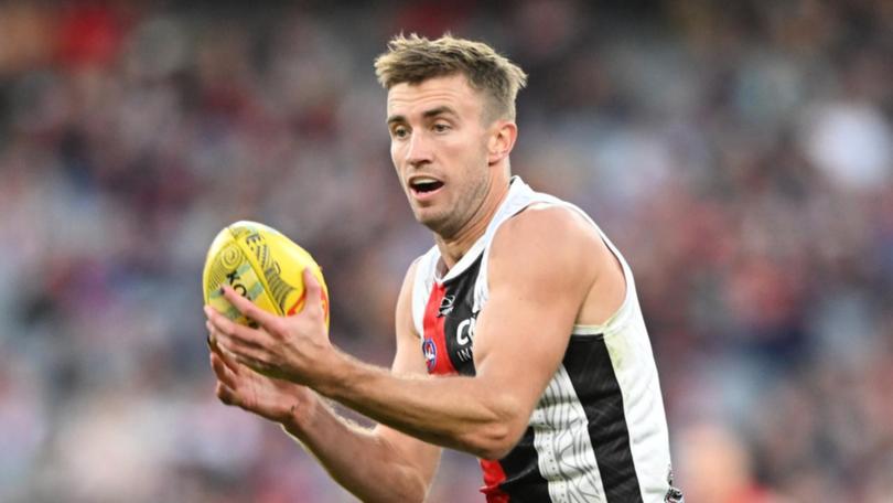 Dougal Howard is set to miss the start of St Kilda's AFL season after dislocating a shoulder. (James Ross/AAP PHOTOS)