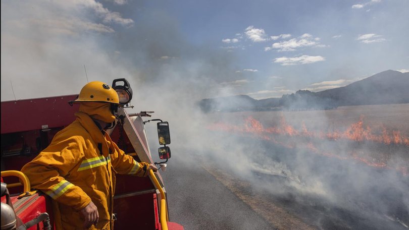 Firefighters are racing to make fire breaks to protect communities in Victoria's west.