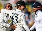 Alana King (left) and Ashleigh Gardner have joined forces to spin Australia to a historic Test win. (James Ross/AAP PHOTOS)