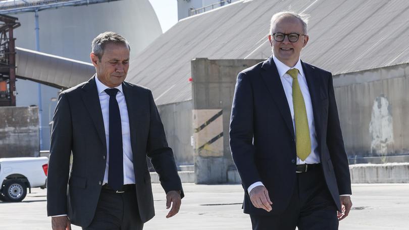 GEN Prime Minister Anthony Albanese and Premier Roger Cook visit Kwinana Bulk Terminal.