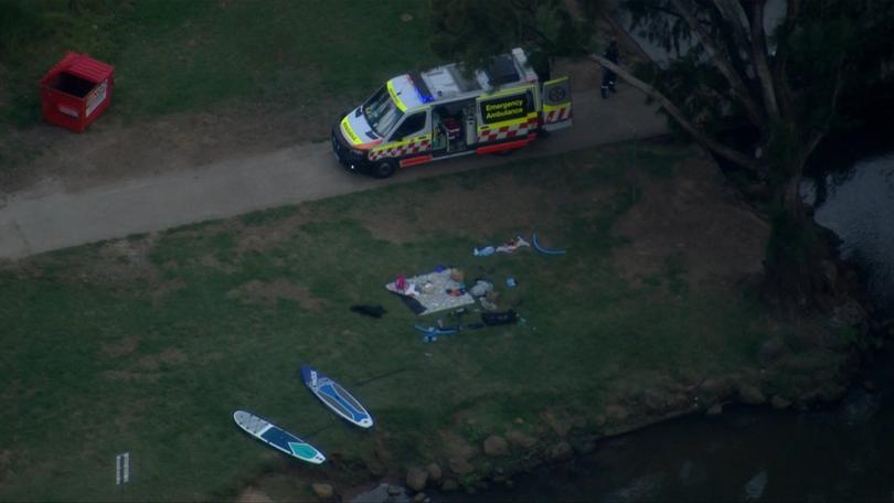 The five-year-old was pulled from Bents Basin, near Greendale, about 5.15pm on Saturday.