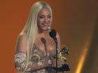 Beyonce accepts the Grammy for best country album for Cowboy Carter. (AP PHOTO)