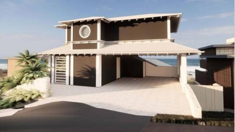 A newly released render of Hutton's new northern Illawarra beach house. Instagram