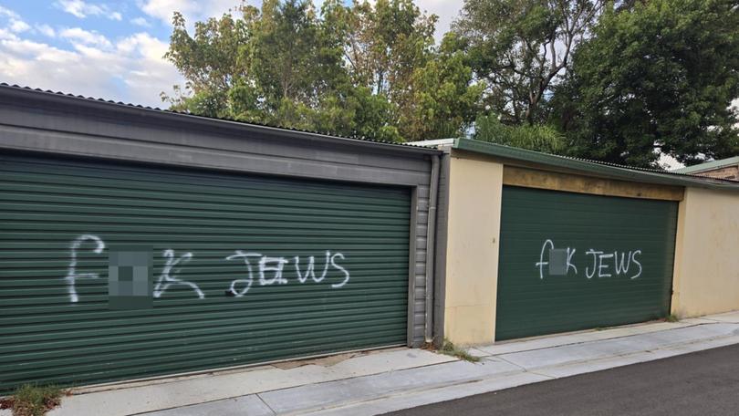 Anti-Semitic graffiti sprayed on See Lane in Kingsford this week. 