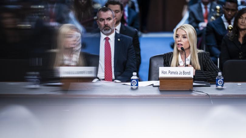 Pam Bondi, President Donald Trump's choice to lead the Justice Department as attorney general, listens during a Senate Judiciary Committee hearing in January. She does not fully acknowledge Joe Biden's victory in 2020.