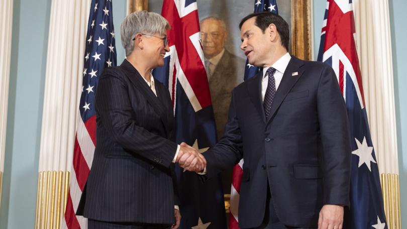 Foreign Minister Penny Wong met Secretary of State Marco Rubio in January. 