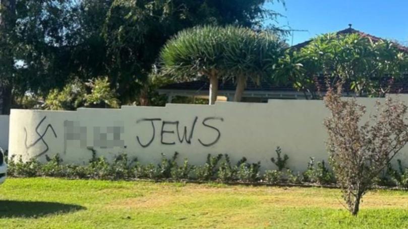 An anti-Semitic graffiti attack in Perth’s western suburbs.