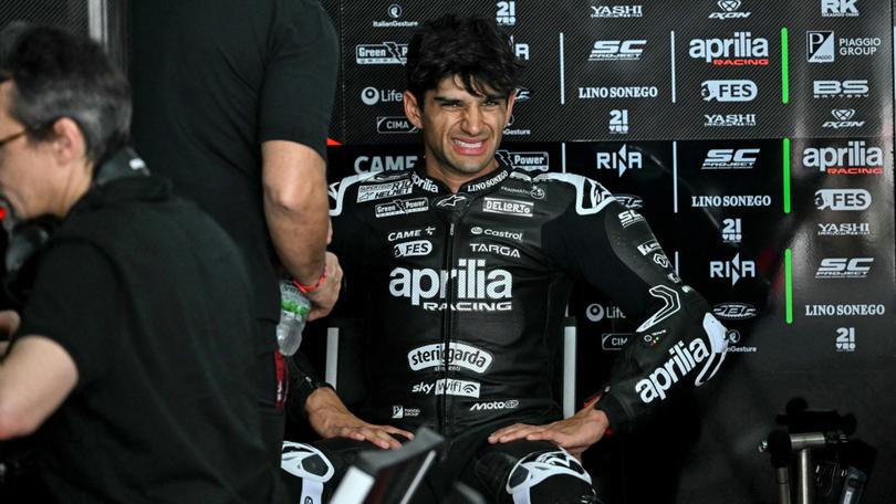 World champion Jorge Martin was taken to hospital after falling off his bike in preseason testing.