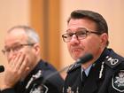 Commissioner of the Australian Federal Police (AFP) Reece Kershaw reacts during an inquiry at Parliament House in Canberra, Thursday, February 6, 2025. 