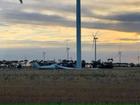 A wind turbine has collapsed during a thunderstorm in Victoria.