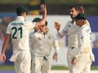 Mitchell Starc’s late wickets put Australia on top.