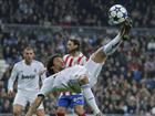 Brazilian Marcelo, here in acrobatic action for Real Madrid derby, has announced his retirement.