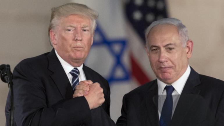 Benjamin Netanyahu and Donald Trump together in Washington.