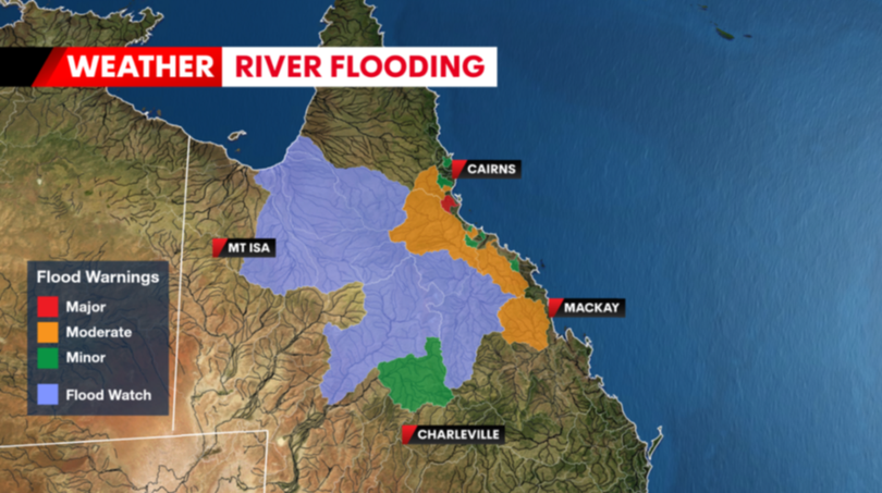 Current Flood Watches and Warnings as of Wednesday afternoon.