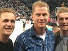 Joel Selwood (left) has posted a tribute to his brother Troy (centre).