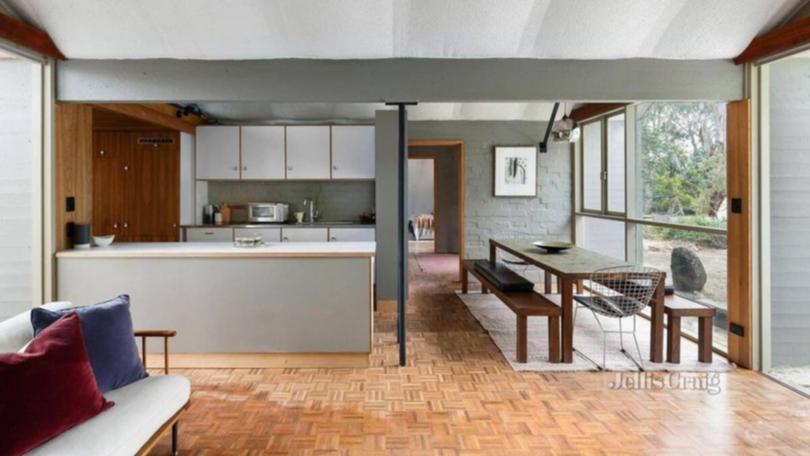 The open-plan kitchen, living and dining area