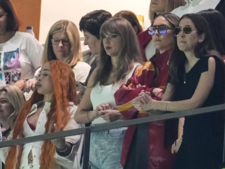 Taylor Swift is in New Orleans to support boyfriend Travis Kelce.