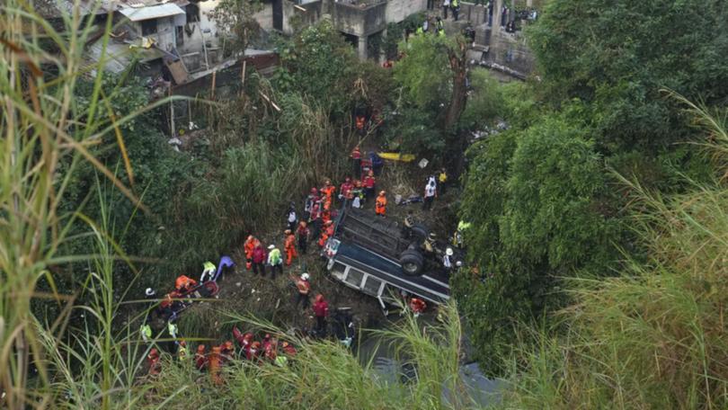 An accident involving a bus on a route in and out of Guatemala City has killed at least 55 people.