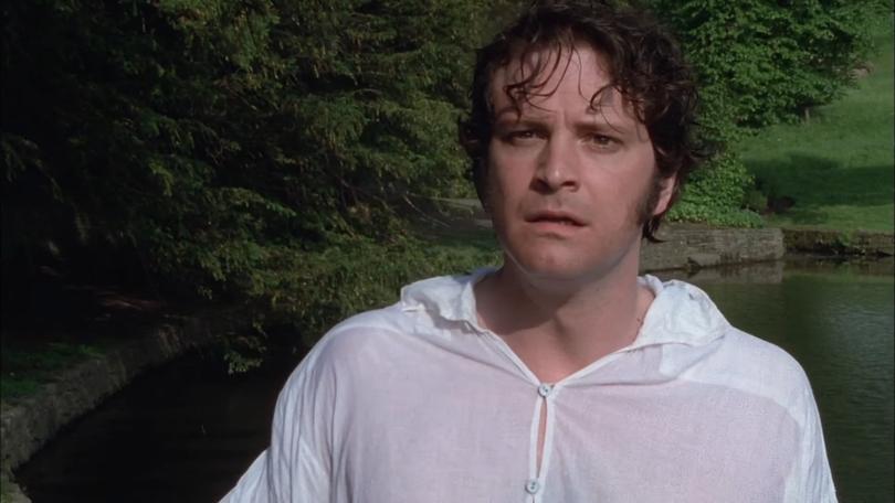 Colin Firth in the 1995 Pride and Prejudice miniseries from the BBC.