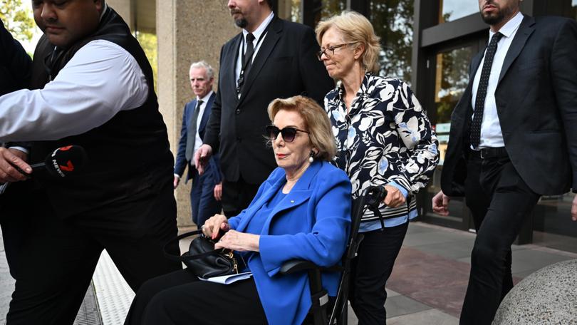 Former ABC Chairman Ita Buttrose arrives at the Federal Court of Australia in Sydney, Tuesday, February 21, 2025. Buttrose had been called to give evidence in the Antoinette Lattouf unfair dismissal case.