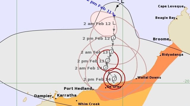 The Bureau of Meteorology anticipates that communities between Broome and Port Hedland will be affected