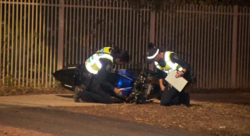 Copeland lost control of her Suzuki before slamming into the back of a parked car just before 10pm.