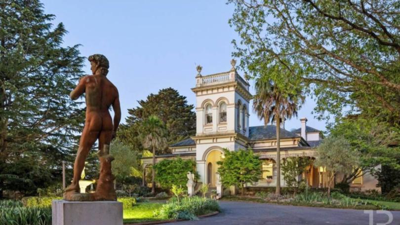 Holm Park Estate is Italianate mansion surrounded by 40 acres of manicured gardens a swimming pool, spa and tennis court.