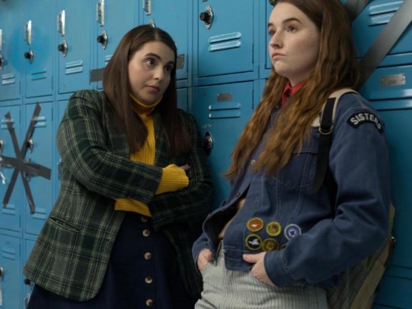 Beanie Feldstein and Kaitlyn Dever as BFFs Molly and Amy in Booksmart.