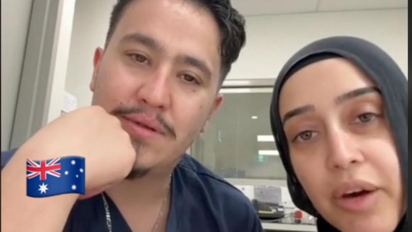 Nurses Ahmed Rashid Nadir and Sarah Abu Lebdeh remain in the police spotlight.