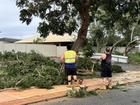 Residents in two states are cleaning up after wild weather events that pose ongoing flood threats.