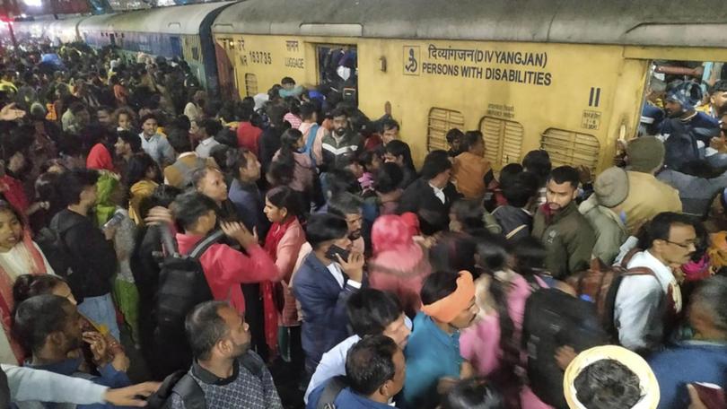 People were killed in the crush while trying to board a train at the New Delhi Railway station.