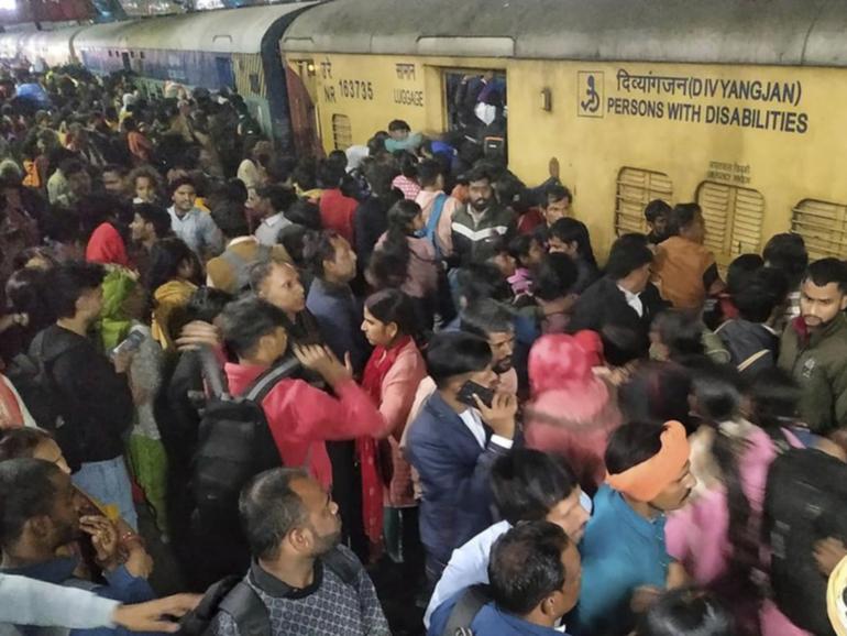 People were killed in the crush while trying to board a train at the New Delhi Railway station.