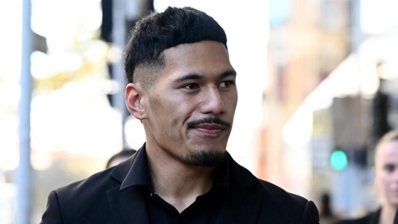 Former Dragons player Talatau Junior Amone has admitted to spitting on a woman at a pub.