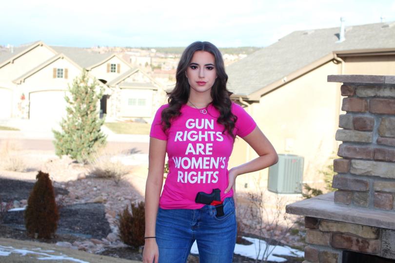 Ashley St Clair is a rabid gun rights advocate. 