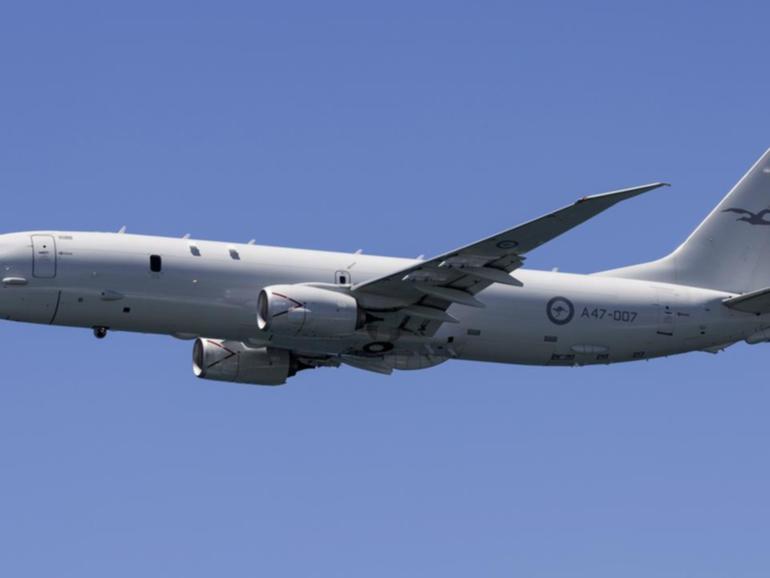 A Chinese fighter jet dropped flares above and in front of an Australian P-8A Poseidon last week. (AP PHOTO)