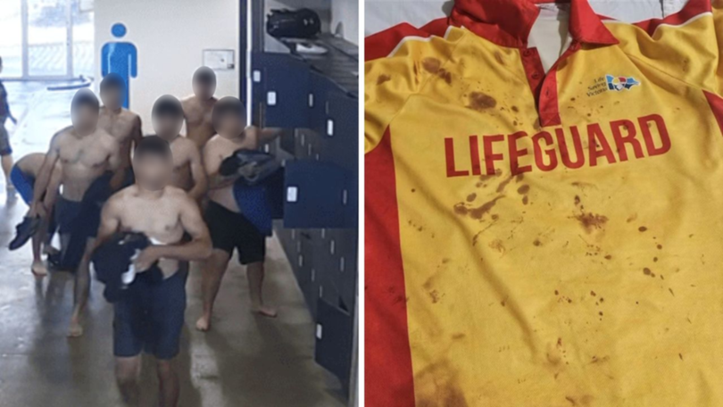 Five young men have been charged over the alleged attack of a 19-year-old lifeguard at a Narre Warren pool last month.